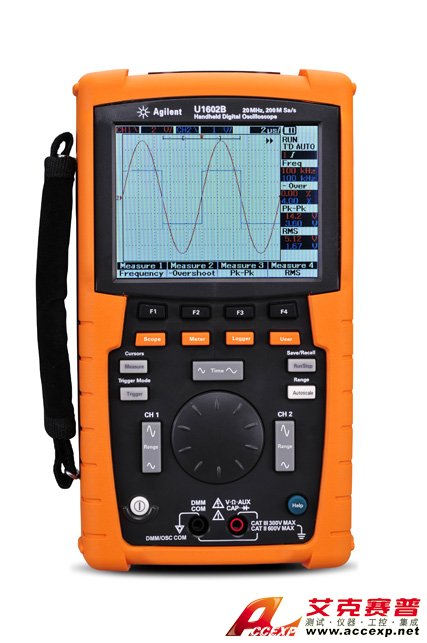 U1602B 手持式示波器圖片，20 MHz