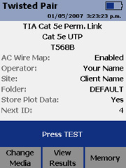 DTX AC Wiremap 截屏